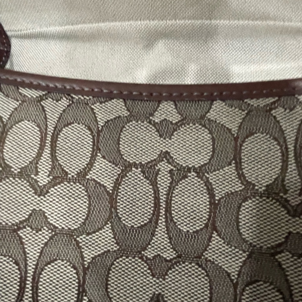 Coach Brown Signature Canvas Buckle Shoulder Bag - Picture 7 of 13